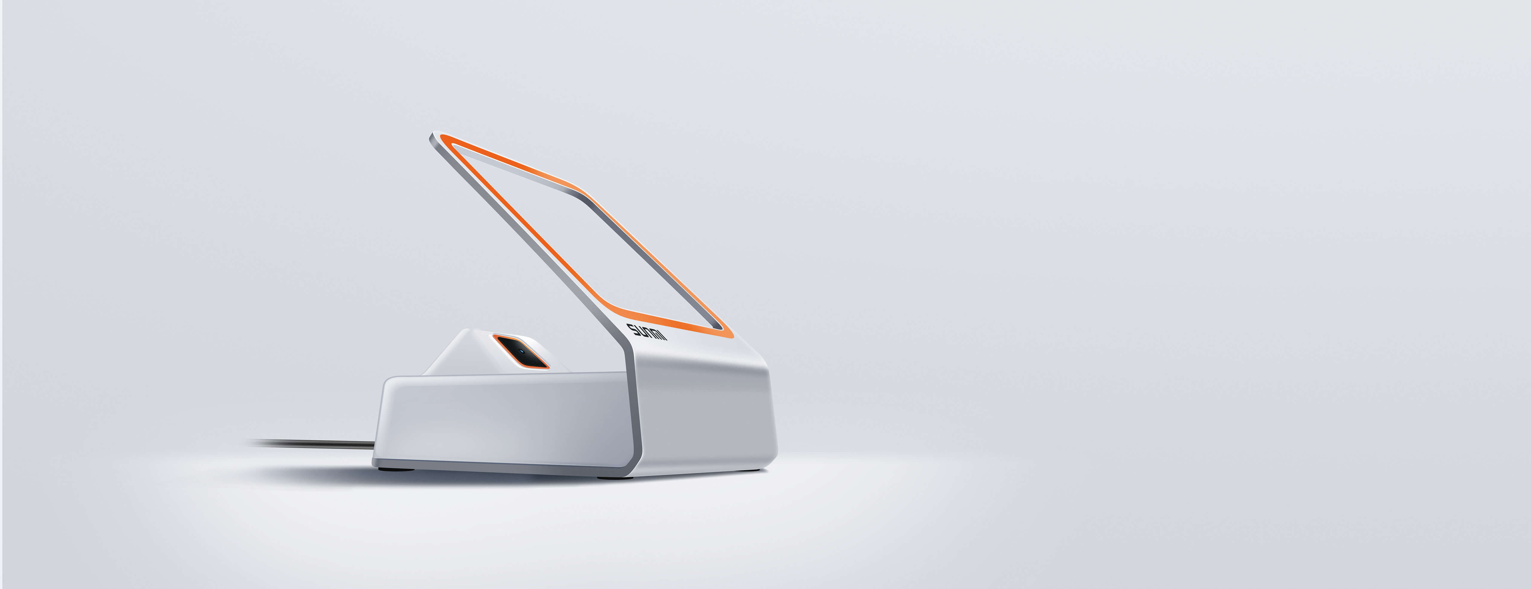 Retail cashier scanning customer’s QR code