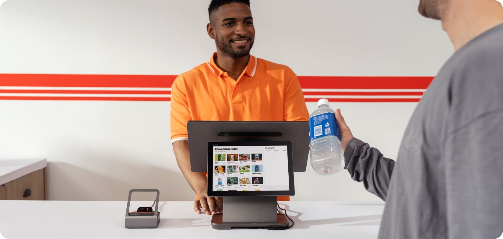 Convenience store checkout with Blink2 scanner