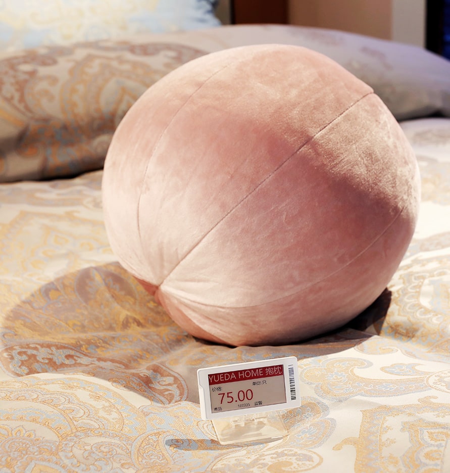 ESL digital price tag showing product details on retail shelf