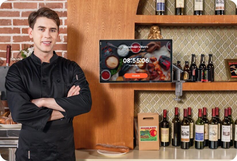 Kitchen staff viewing order tickets on FLEX 3 KDS display