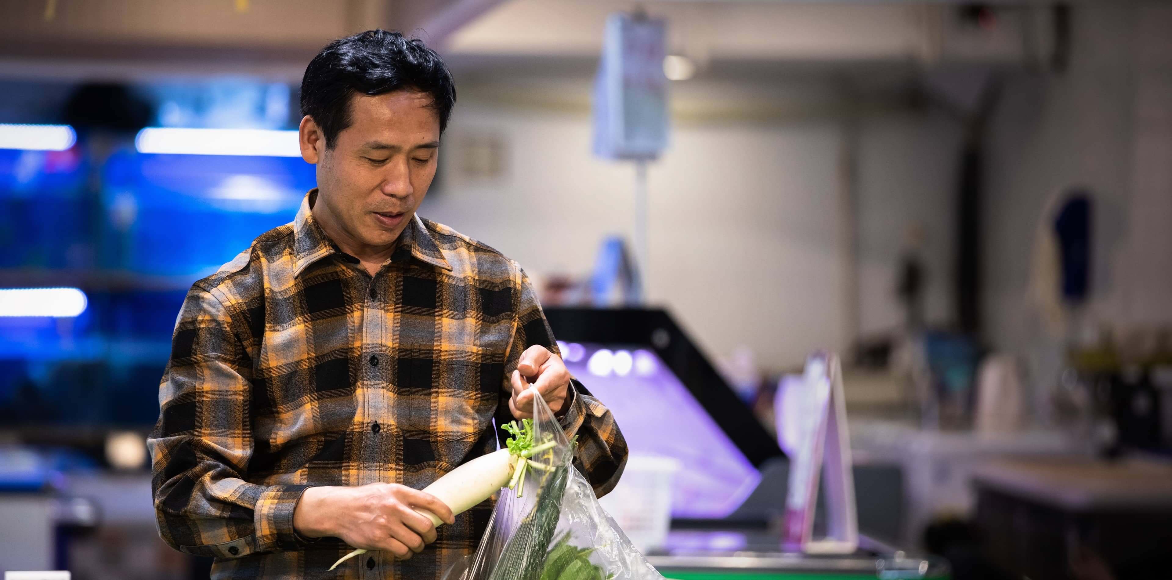 Kiosk in grocery store