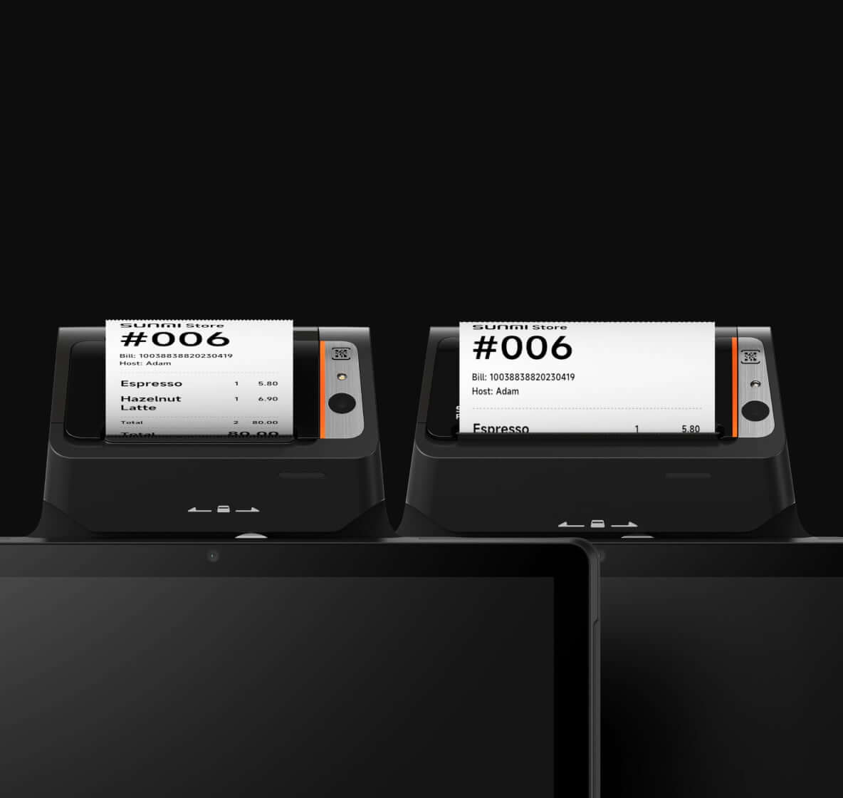 Built-in 58/80mm high speed thermal printer