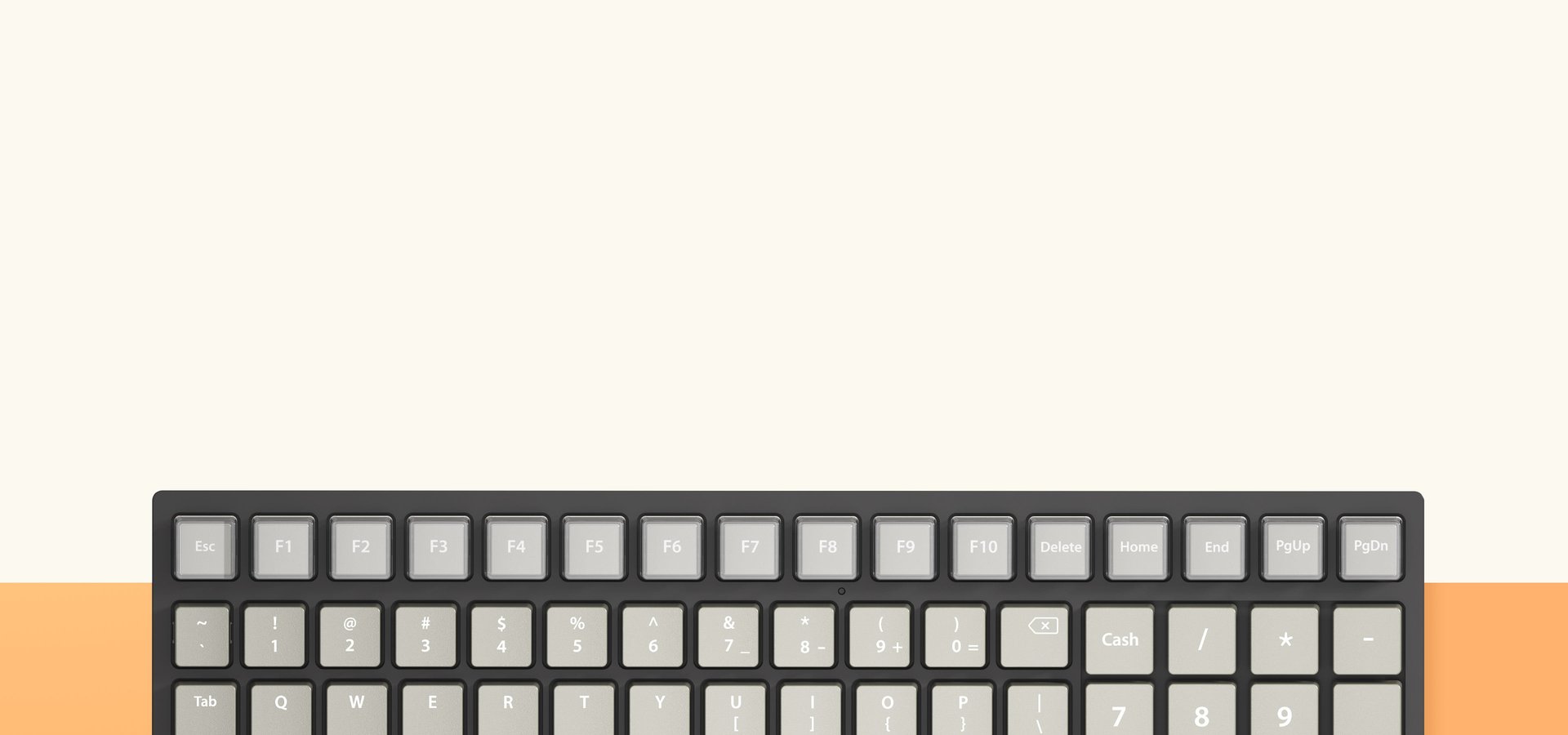 Close-up of SUNMI keyboard programmable function keys